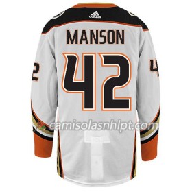 Camisola Anaheim Ducks JOSH MANSON 42 Adidas Branco Authentic - Homem